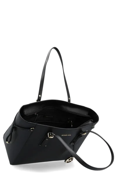 Leather shopper bag Michael Kors black